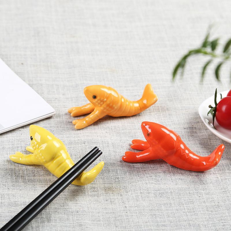 Chopstick Rest Ceramic - Repose-baguettes en céramique en forme d'écrevisse