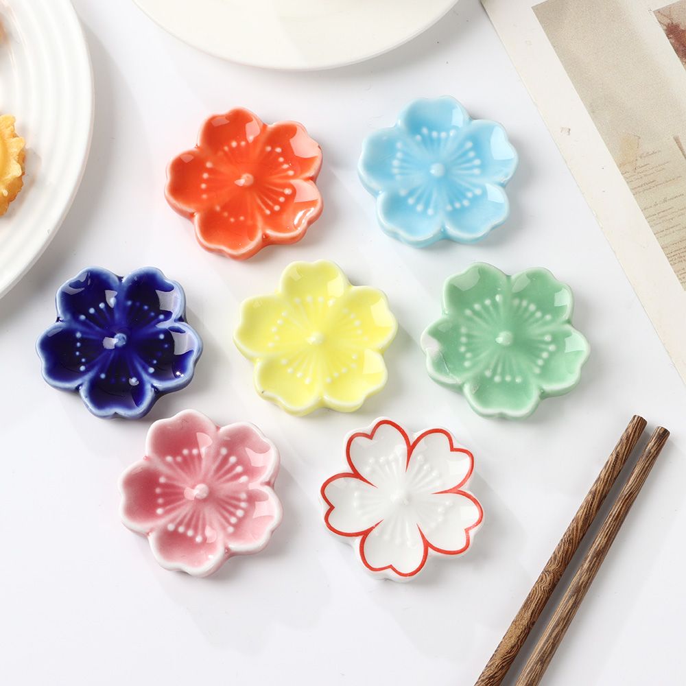 Chopstick Rest Ceramic - Porte-baguettes en céramique colorée, cuillère, fourchette,