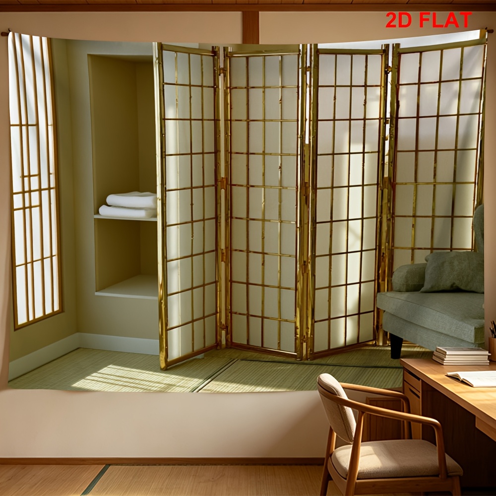 Shoji Screen Divider - Paravent pliant japonais décoratif en métal