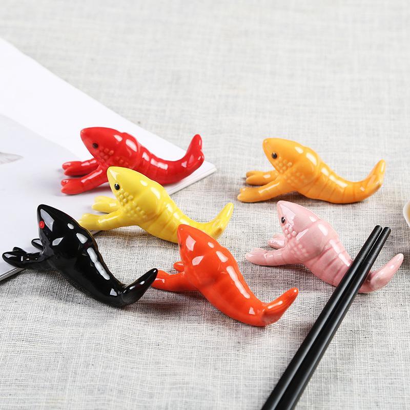 Chopstick Rest Ceramic - Repose-baguettes en céramique en forme d'écrevisse