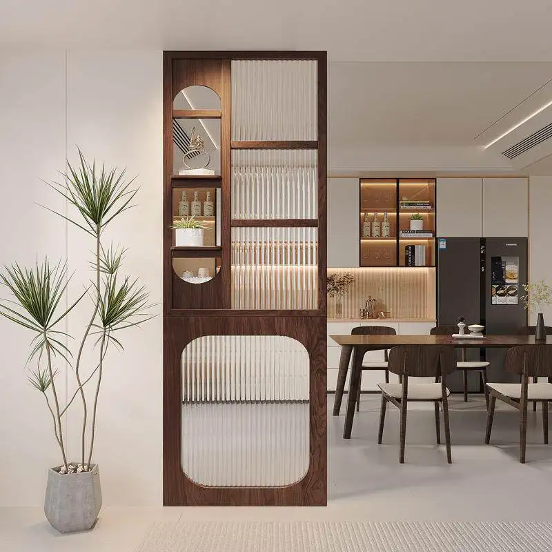Shoji Screen Divider - Cloison en bois massif pour salon,