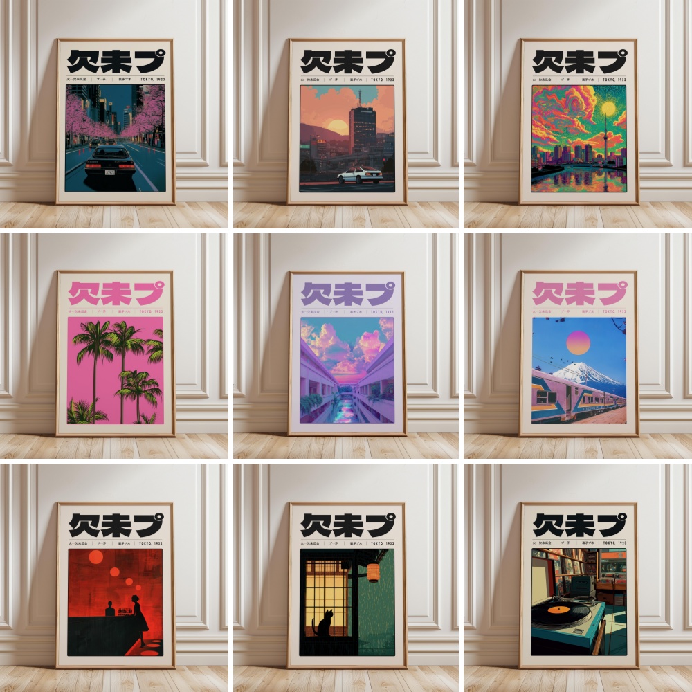 Japanese Culture Lifestyle - Affiches Y2K Indie Culture, motif japonais,