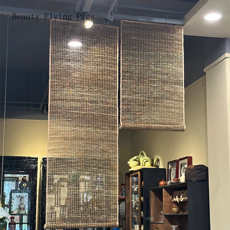 Shoji Screen Divider - Rideaux en ramie rétro et nostalgiques,