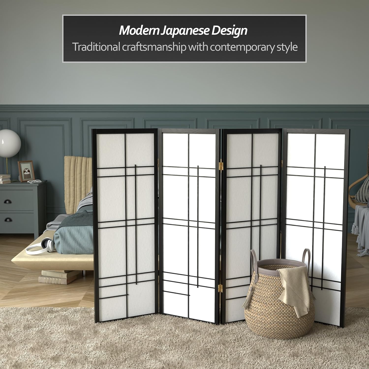 Paravent Shoji à 4 panneaux -  - Shoji Screen Divider avis et prix