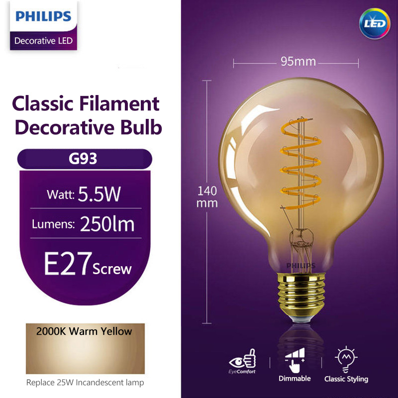 Philips LED G93 classique Fila - Philips Bulb Led Classic avis et prix