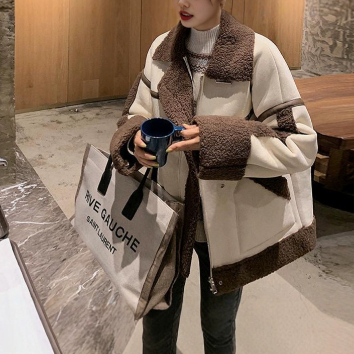 Veste en laine d'agneau pour f - Japanese Women Lifestyle avis et prix